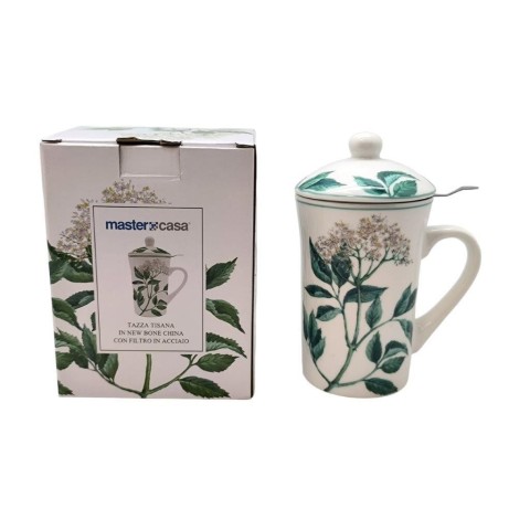 TAZZA TISANA FIORI GREEN CFILTRO